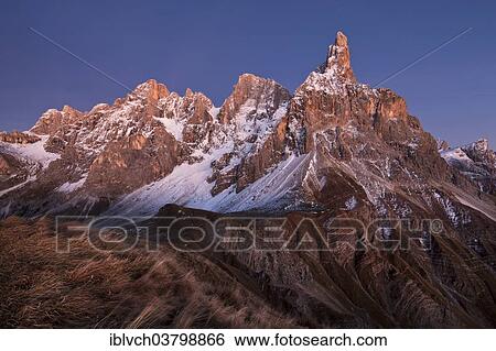 "Rolle Pass at dusk in autumn, Dolomites, Trentino, Italy, Europe" View Large Photo Image Stock Photograph - "Rolle Pass at dusk in autumn, Dolomites, Trentino, Italy, Europe". Fotosearch