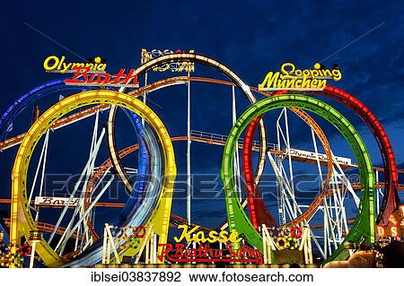 "Rollercoaster at the blue hour, Oktoberfest, Munich, Bavaria, Germany, Europe" View Large Photo Image Stock Image - "Rollercoaster at the blue hour, Oktoberfest, Munich, Bavaria, Germany, Europe". Fotosearch