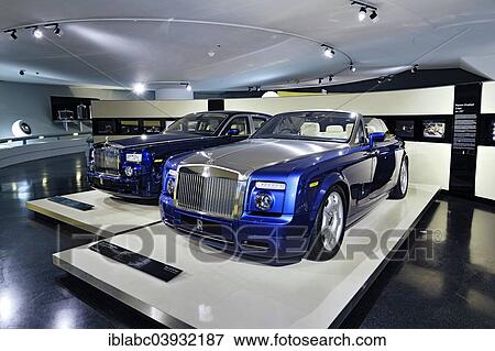 "Rolls-Royce Phantom Drophead Coupe, 2007, and Sedan, 2003, BMW Museum, Munich, Upper Bavaria, Bavaria, Germany, Europe" View Large Photo Image Stock Photo - "Rolls-Royce Phantom Drophead Coupe, 2007, and Sedan, 2003, BMW Museum, Munich, Upper Bavaria, Bavaria, Germany, Europe". Fotosearch