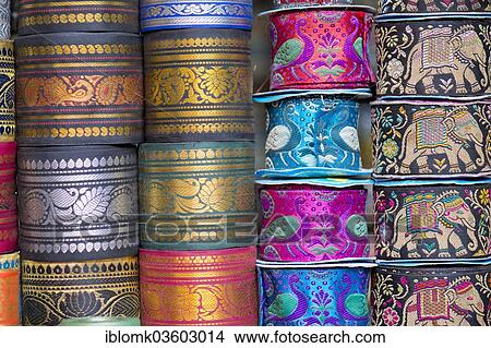 "Rolls with embroidered gift ribbons, Jodhpur, Rajasthan, India, Asia" View Large Photo Image Picture - "Rolls with embroidered gift ribbons, Jodhpur, Rajasthan, India, Asia". Fotosearch