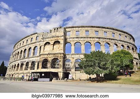 Stock Photography - "Roman Amphitheater, Pula, Istria, Croatia, Europe". Fotosearch