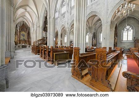 Stock Photo - "Roman Catholic collegiate and parish church, Benedict Chapel, Benedictine Abbey Church, Admont, Styria, Austria, Europe". Fotosearch