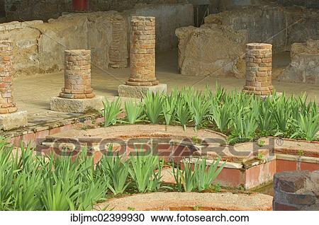 Stock Image - "Roman ruins, Conimbriga, Coimbra, Beiras region, Portugal, Europe". Fotosearch