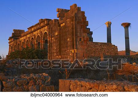 "Roman ruins of Volubilis, UNESCO World Heritage Site, evening light, Mulay Idris, Meknes, Morocco, Africa" View Large Photo Image Picture - "Roman ruins of Volubilis, UNESCO World Heritage Site, evening light, Mulay Idris, Meknes, Morocco, Africa". Fotosearch