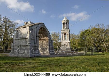 "Roman triumphal arch and mausoleum on Via Domitiana, Glanum, near Saint-Remy-de-Provence, Departement Bouches-du-Rhone, Region Provence-Alpes-Cote d’Azur d’Azur, France, Europe" View Large Photo Image Stock Photo - "Roman triumphal arch and mausoleum on Via Domitiana, Glanum, near Saint-Remy-de-Provence, Departement Bouches-du-Rhone, Region Provence-Alpes-Cote d’Azur d’Azur, France, Europe". Fotosearch