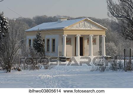 "Roman Villa in the snow, Park on the Ilm River, UNESCO World Heritage Site, Weimar, Thuringia, Germany, Europe" View Large Photo Image Picture - "Roman Villa in the snow, Park on the Ilm River, UNESCO World Heritage Site, Weimar, Thuringia, Germany, Europe". Fotosearch