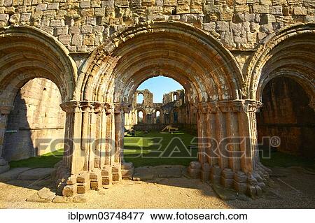 "Romanesque arch of Fountains Abbey, North Yorkshire, England, United Kingdom, Europe" View Large Photo Image Stock Photo - "Romanesque arch of Fountains Abbey, North Yorkshire, England, United Kingdom, Europe". Fotosearch