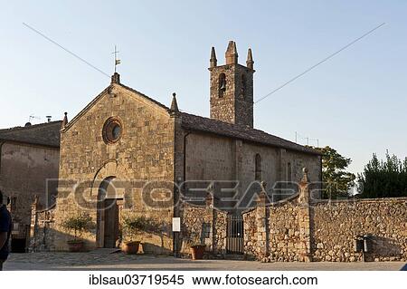 "Romanesque church of Santa Maria Assunta, Piazza Roma, Monteriggioni, Tuscany, Italy, Europe" View Large Photo Image Stock Photography - "Romanesque church of Santa Maria Assunta, Piazza Roma, Monteriggioni, Tuscany, Italy, Europe". Fotosearch