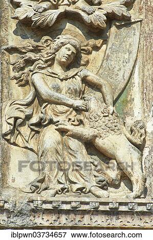 "Romanesque sculpture, 13th century, depicting Fortitude, on the facade of St Mark's Basilica, Venice, Veneto, Italy, Europe" View Large Photo Image Stock Photo - "Romanesque sculpture, 13th century, depicting Fortitude, on the facade of St Mark's Basilica, Venice, Veneto, Italy, Europe". Fotosearch