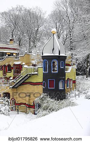 "Ronald McDonald House, designed by Hundertwasser, Gruga Park, Essen, North Rhine-Westphalia, Germany, Europe" View Large Photo Image Stock Photograph - "Ronald McDonald House, designed by Hundertwasser, Gruga Park, Essen, North Rhine-Westphalia, Germany, Europe". Fotosearch