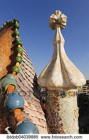 "Roof of Casa Batllo, by architect Antoni Gaudi, Barcelona, ​​Catalonia, Spain, Europe" View Large Photo Image Stock Photography - "Roof of Casa Batllo, by architect Antoni Gaudi, Barcelona, ​​Catalonia, Spain, Europe". Fotosearch