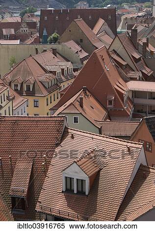 Stock Photography - "Roofs of the historic centre of Meissen, Saxony, Germany, Europe". Fotosearch