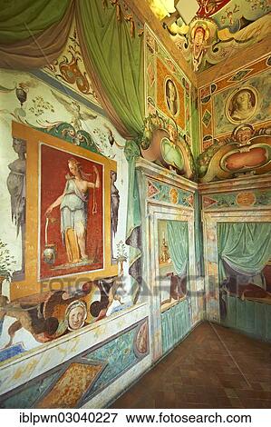 Stock Photo - "Room of Glory, Stanza della Gloria, with Renaissance paintings by Federico Zuccari, Villa d'Este, UNESCO World Heritage Site, Tivoli, Lazio, Italy, Europe". Fotosearch