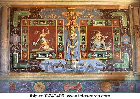 "Room of The Nobility, Stanza della Nobilta, Renaissance paintings by Federico Zuccari, Villa d'Este, UNESCO World Heritage Site, Tivoli, Lazio, Italy, Europe" View Large Photo Image Stock Photograph - "Room of The Nobility, Stanza della Nobilta, Renaissance paintings by Federico Zuccari, Villa d'Este, UNESCO World Heritage Site, Tivoli, Lazio, Italy, Europe". Fotosearch