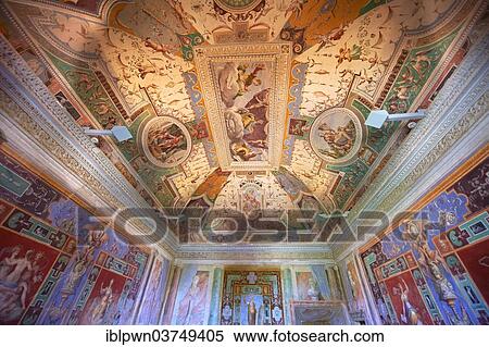 "Room of The Nobility, Stanza della Nobilta, Renaissance paintings by Federico Zuccari, Villa d'Este, UNESCO World Heritage Site, Tivoli, Lazio, Italy, Europe" View Large Photo Image Stock Photography - "Room of The Nobility, Stanza della Nobilta, Renaissance paintings by Federico Zuccari, Villa d'Este, UNESCO World Heritage Site, Tivoli, Lazio, Italy, Europe". Fotosearch