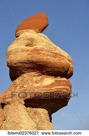 "Rooster Hoodoo, eroded hoodoos and rock formations of the Blue Mosquito Canyon, discoloured by minerals, Coal Mine Mesa, Painted Desert, Hopi Reservation, Navajo Nation Reservation, Arizona, Southwestern USA, USA" View Large Photo Image Stock Photo - "Rooster Hoodoo, eroded hoodoos and rock formations of the Blue Mosquito Canyon, discoloured by minerals, Coal Mine Mesa, Painted Desert, Hopi Reservation, Navajo Nation Reservation, Arizona, Southwestern USA, USA". Fotosearch