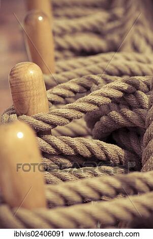 Ropes on sailing ship View Large Photo Image Stock Image - Ropes on sailing ship. Fotosearch