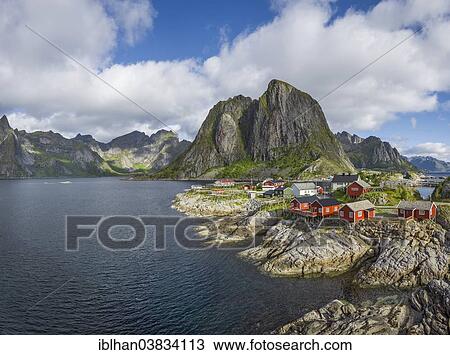 "Rorbus houses on the rocky coast near Hamnoya, Lofoten, Nordland, Norway, Europe" View Large Photo Image Stock Image - "Rorbus houses on the rocky coast near Hamnoya, Lofoten, Nordland, Norway, Europe". Fotosearch
