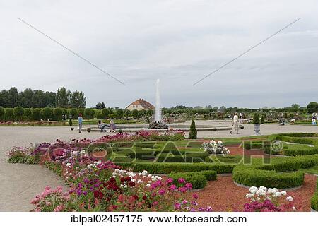 Stock Photography - "Rose garden, park, Rundale Palace, Rundale, Latvia, Baltic States, Europe". Fotosearch