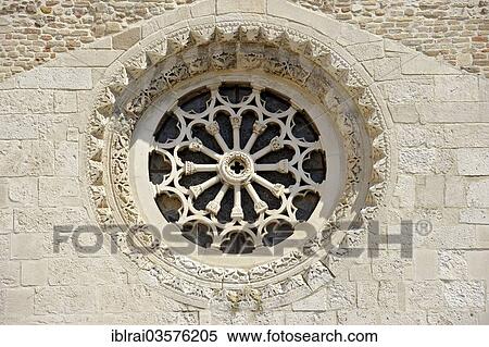 "Rose window, cathedral, Cathedral of San Giuseppe, 13th century, historic center, Vasto, Abruzzo, Italy, Europe" View Large Photo Image Stock Photography - "Rose window, cathedral, Cathedral of San Giuseppe, 13th century, historic center, Vasto, Abruzzo, Italy, Europe". Fotosearch