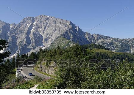 "Rossfeldstrasse, German Alpine Road, with Hohen Goll Mountain, Berchtesgadener Land district, Upper Bavaria, Bavaria, Germany, Europe" View Large Photo Image Stock Photography - "Rossfeldstrasse, German Alpine Road, with Hohen Goll Mountain, Berchtesgadener Land district, Upper Bavaria, Bavaria, Germany, Europe". Fotosearch