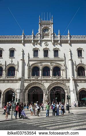 "Rossio Railway Station, Lisbon, Lisbon District, Portugal, Europe" View Large Photo Image Picture - "Rossio Railway Station, Lisbon, Lisbon District, Portugal, Europe". Fotosearch