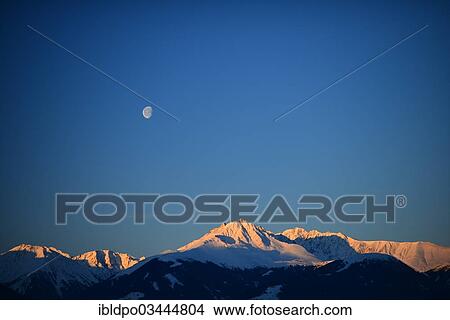 "Rosskogel mountain with moon, near Innsbruck, Tyrol, Austria, Europe" View Large Photo Image Picture - "Rosskogel mountain with moon, near Innsbruck, Tyrol, Austria, Europe". Fotosearch