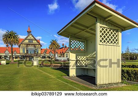 "Rotorua Museum of Art and History Te Whare Taonga o Te Arawa, Government Gardens, Rotorua, North Island, New Zealand, Oceania" View Large Photo Image Stock Photo - "Rotorua Museum of Art and History Te Whare Taonga o Te Arawa, Government Gardens, Rotorua, North Island, New Zealand, Oceania". Fotosearch