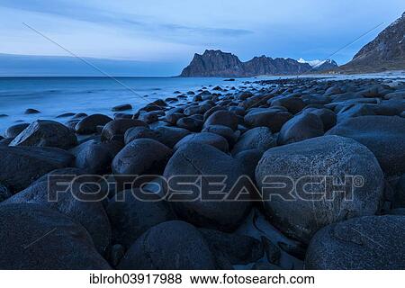 "Round stones of Utakleiv, Vestvagoy, Lofoten, Norway, Europe" View Large Photo Image Stock Photo - "Round stones of Utakleiv, Vestvagoy, Lofoten, Norway, Europe". Fotosearch