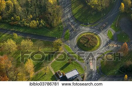 "Roundabout on Hammerstrasse Dilldorfer Hohe, aerial view, Essen, Ruhr area, North Rhine-Westphalia, Germany, Europe" View Large Photo Image Stock Image - "Roundabout on Hammerstrasse Dilldorfer Hohe, aerial view, Essen, Ruhr area, North Rhine-Westphalia, Germany, Europe". Fotosearch