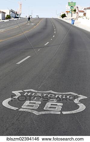 "Route 66 road marking, Route 66, Barstow, California, USA" View Large Photo Image Stock Photograph - "Route 66 road marking, Route 66, Barstow, California, USA". Fotosearch