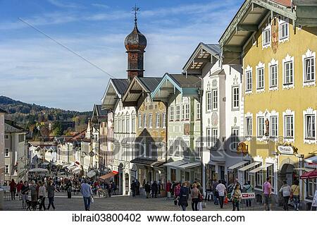 "Row of houses at the Marktstrasse street, Bad Tolz, Upper Bavaria, Bavaria, Germany, Europe" View Large Photo Image Stock Image - "Row of houses at the Marktstrasse street, Bad Tolz, Upper Bavaria, Bavaria, Germany, Europe". Fotosearch