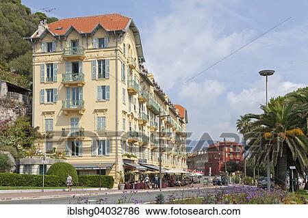 "Row of houses near the harbour, Nice, Departement Alpes-Maritimes, Provence-Alpes-Cote d’Azur, France, Europe" View Large Photo Image Stock Photograph - "Row of houses near the harbour, Nice, Departement Alpes-Maritimes, Provence-Alpes-Cote d’Azur, France, Europe". Fotosearch