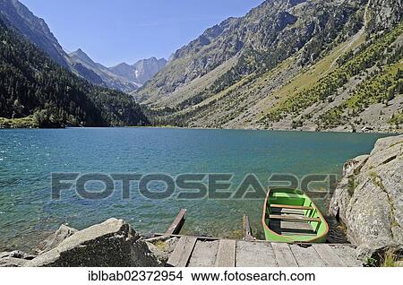 "Rowing boat, lake Lac de Gaube, Cauterets, Midi-Pyrenees region, Pyrenees, national park, mountain landscape, Hautes-Pyrenees department, France, Europe, PublicGround, Europe" View Large Photo Image Picture - "Rowing boat, lake Lac de Gaube, Cauterets, Midi-Pyrenees region, Pyrenees, national park, mountain landscape, Hautes-Pyrenees department, France, Europe, PublicGround, Europe". Fotosearch