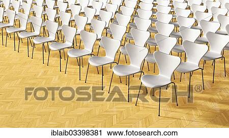 "Rows of chairs, 3D illustration" View Large Photo Image Stock Image - "Rows of chairs, 3D illustration". Fotosearch