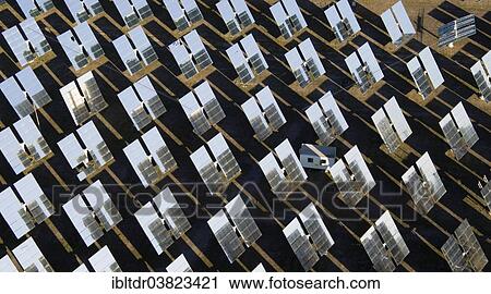 "Rows of solar panels, so-called heliostats, generating energy at a solar energy field in the Tabernas Desert, Almeria province, Andalucia, Spain, Europe" View Large Photo Image Stock Image - "Rows of solar panels, so-called heliostats, generating energy at a solar energy field in the Tabernas Desert, Almeria province, Andalucia, Spain, Europe". Fotosearch
