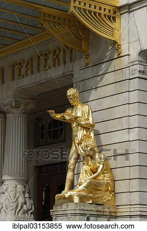 "Royal Dramatic Theatre or Dramaten, golden statue, Ostermalm, Stockholm, Stockholm County, Sweden, Europe" View Large Photo Image Stock Photography - "Royal Dramatic Theatre or Dramaten, golden statue, Ostermalm, Stockholm, Stockholm County, Sweden, Europe". Fotosearch