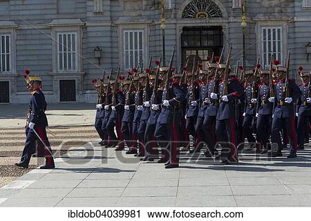 "Royal Guard in front of the Royal Palace, Madrid, Spain, Europe" View Large Photo Image Stock Image - "Royal Guard in front of the Royal Palace, Madrid, Spain, Europe". Fotosearch