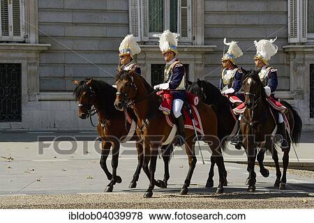 "Royal Guards on horseback in front of the Royal Palace, Madrid, Spain, Europe" View Large Photo Image Stock Photo - "Royal Guards on horseback in front of the Royal Palace, Madrid, Spain, Europe". Fotosearch