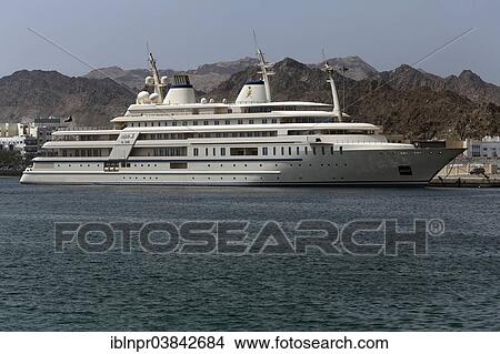 Picture - "Royal Yacht of Sultan Qaboos, port of Muttrah, Muscat, Oman, Asia". Fotosearch
