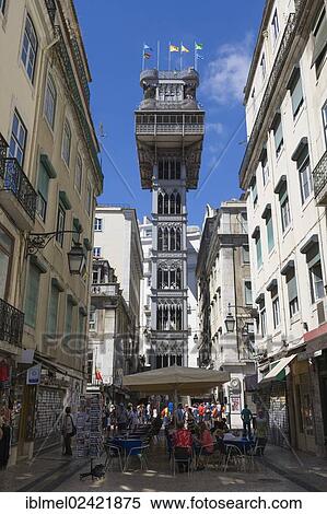 Rua de Santa Justa, Santa Justa Street, with The Santa Justa Lift, Elevador de Santa Justa, Carmo Lift, Elevador do Carmo, Lisboa, Lisbon, Portugal, Europe View Large Photo Image Stock Photography - Rua de Santa Justa, Santa Justa Street, with The Santa Justa Lift, Elevador de Santa Justa, Carmo Lift, Elevador do Carmo, Lisboa, Lisbon, Portugal, Europe. Fotosearch