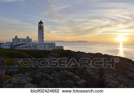 Rua Reidh Lighthouse at sunset, Melvaig, Gairloch, Wester Ross, Scotland, United Kingdom, Europe View Large Photo Image Stock Image - Rua Reidh Lighthouse at sunset, Melvaig, Gairloch, Wester Ross, Scotland, United Kingdom, Europe. Fotosearch