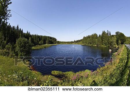 Stock Image - "Rubner Pond, Tanner Moor near Liebenau, Muehlviertel region, Upper Austria, Austria, Europe". Fotosearch