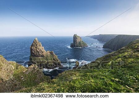 "Rugged coastal landscape with Duncansby Stacks on the coast of Duncansby Head, County of Caithness, Scotland, United Kingdom, Europe" View Large Photo Image Stock Photo - "Rugged coastal landscape with Duncansby Stacks on the coast of Duncansby Head, County of Caithness, Scotland, United Kingdom, Europe". Fotosearch