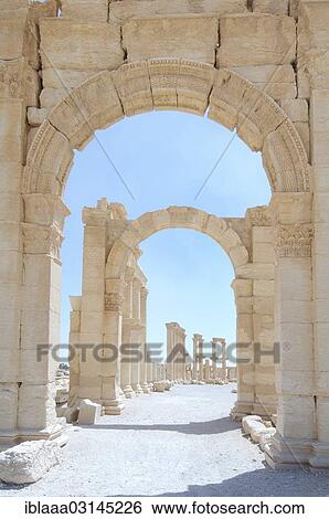 "Ruins in the ancient city of Palmyra, Palmyra, Tadmur, Palmyra District, Homs Governorate, Syria, Asia" View Large Photo Image Stock Photograph - "Ruins in the ancient city of Palmyra, Palmyra, Tadmur, Palmyra District, Homs Governorate, Syria, Asia". Fotosearch