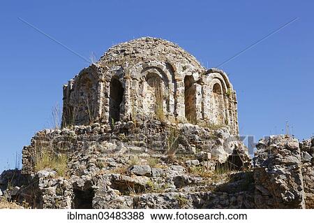 "Ruins of a Byzantine church in the citadel, Alanya, Turkish Riviera, Province of Antalya, Mediterranean Region, Turkey, Asia" View Large Photo Image Stock Photo - "Ruins of a Byzantine church in the citadel, Alanya, Turkish Riviera, Province of Antalya, Mediterranean Region, Turkey, Asia". Fotosearch