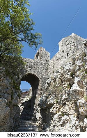 "Ruins of a castle on a cliff, Castel San Pietro Romano, Lazio, Italy, Southern Europe, Europe" View Large Photo Image Stock Photo - "Ruins of a castle on a cliff, Castel San Pietro Romano, Lazio, Italy, Southern Europe, Europe". Fotosearch