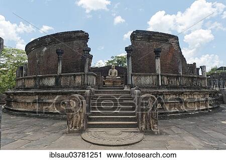 "Ruins of a temple with moon stone and a Buddha statue, Polonnaruwa, Sri Lanka, Asia" View Large Photo Image Stock Image - "Ruins of a temple with moon stone and a Buddha statue, Polonnaruwa, Sri Lanka, Asia". Fotosearch