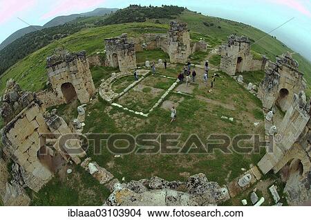 "Ruins of an ancient Orthodox church, antique city of Hierapolis, Hierapolis, near Pamukkale, Denizli Province, Aegean Region, Turkey, Asia" View Large Photo Image Picture - "Ruins of an ancient Orthodox church, antique city of Hierapolis, Hierapolis, near Pamukkale, Denizli Province, Aegean Region, Turkey, Asia". Fotosearch