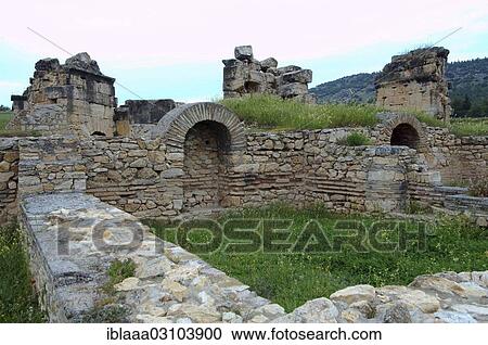 "Ruins of an ancient Orthodox church, antique city of Hierapolis, Hierapolis, near Pamukkale, Denizli Province, Aegean Region, Turkey, Asia" View Large Photo Image Stock Image - "Ruins of an ancient Orthodox church, antique city of Hierapolis, Hierapolis, near Pamukkale, Denizli Province, Aegean Region, Turkey, Asia". Fotosearch